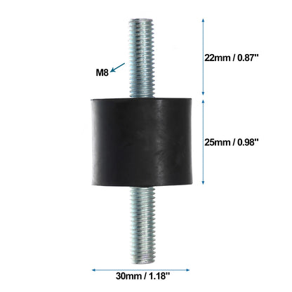 Set of 4 M8 Car Anti Vibration Rubber Isolator Dampers 30x25mm