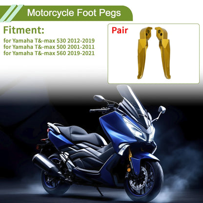 Foot Pegs for Yamaha T-Max 530 (2012–2019) - Gold Tone, 1 Pair