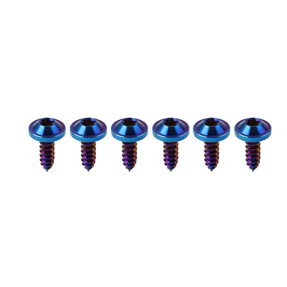 6pcs M5x15mm Titanium Torx Head Self Tapping Screws for Fasteners