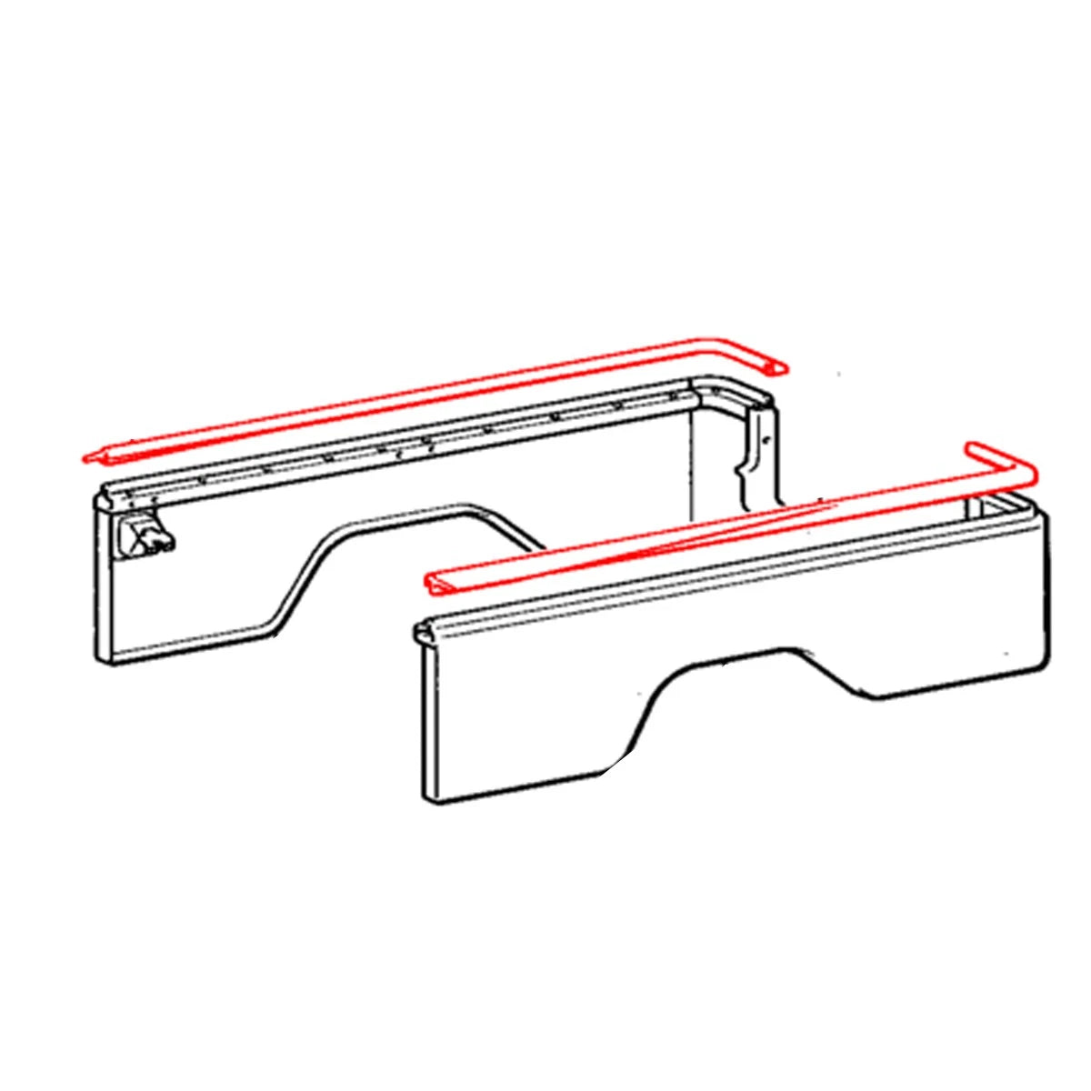 Rear Body Side Weatherstrip for Toyota Land Cruiser BJ45 FJ45 HJ45 (1975–1984)