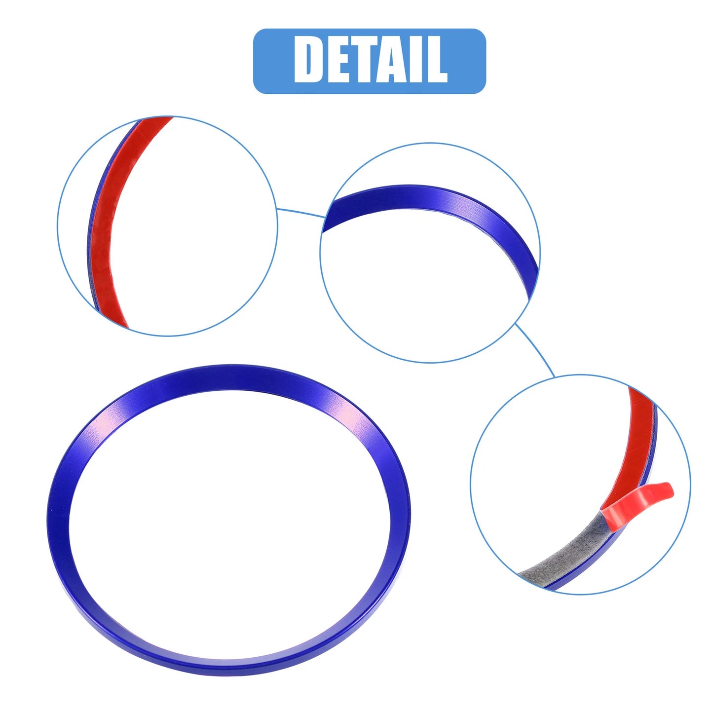 Set of 4 Wheel Rim Center Cap Hub Rings for Mazda 3 CX-30 (2019–2023) Blue