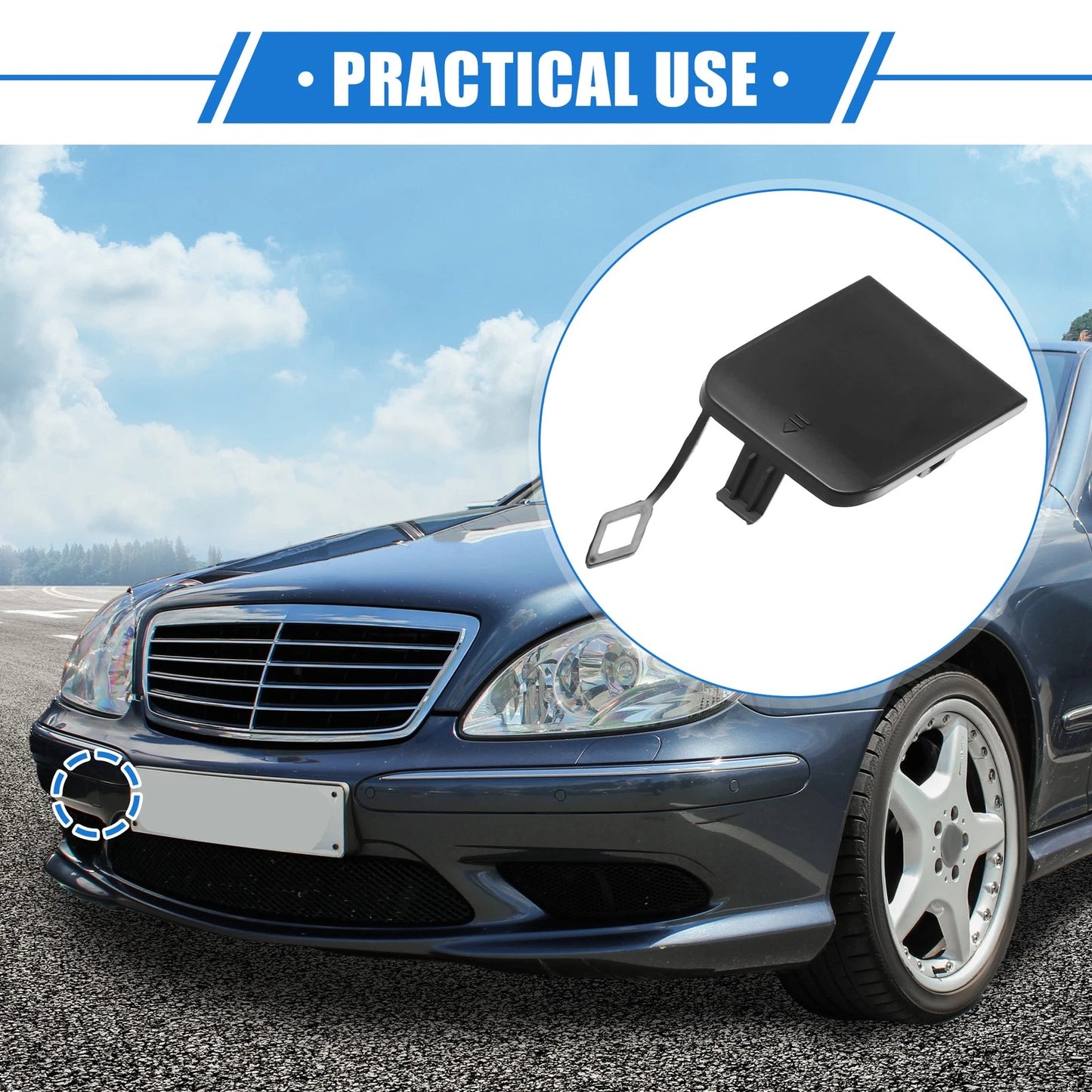 Tow Hook Eye Hole Cover Cap for Mercedes-Benz S 430 (2003–2006)