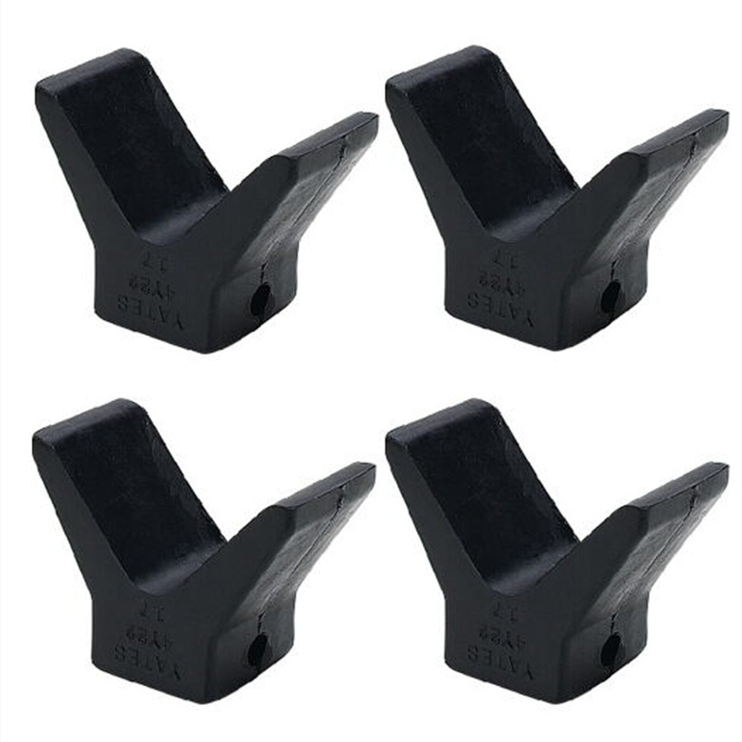 Set of 4 V Bow Stops for Boat Trailer (2 Inch Mounting Width)