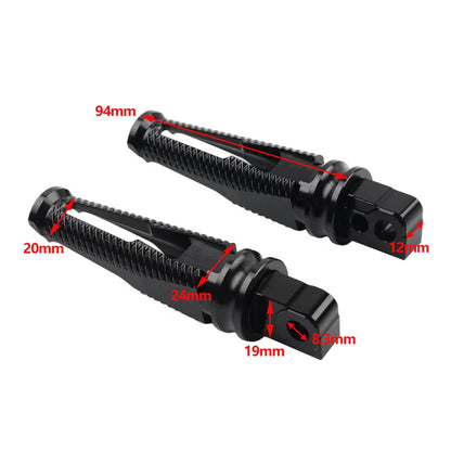 Black Rear Foot Pegs for Suzuki GSXR600 GSXR750 GSXR1000 (2001-2023)