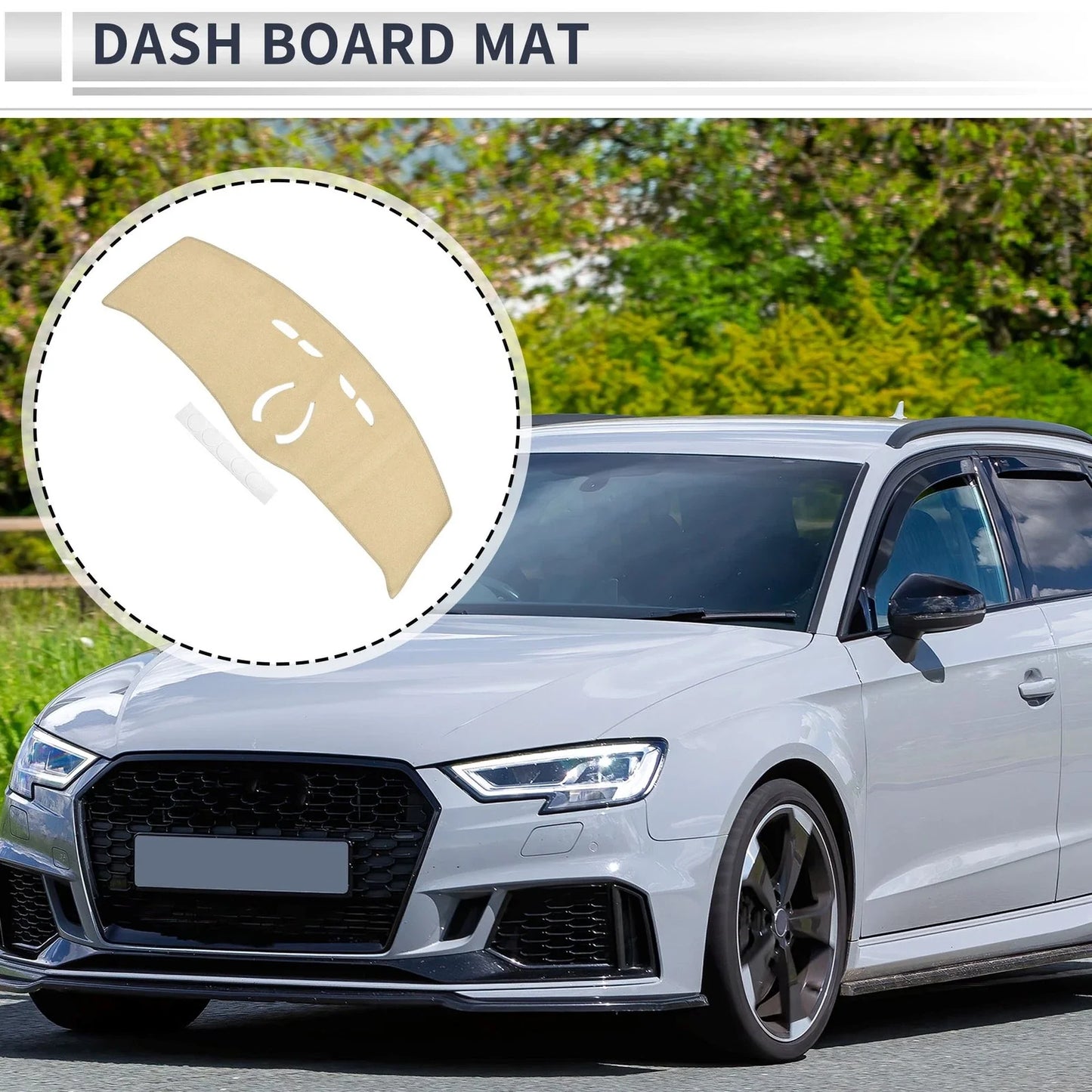 Dashboard Dash Cover Mat for BMW Mini Cooper F55/F56 Beige (2014-2024)