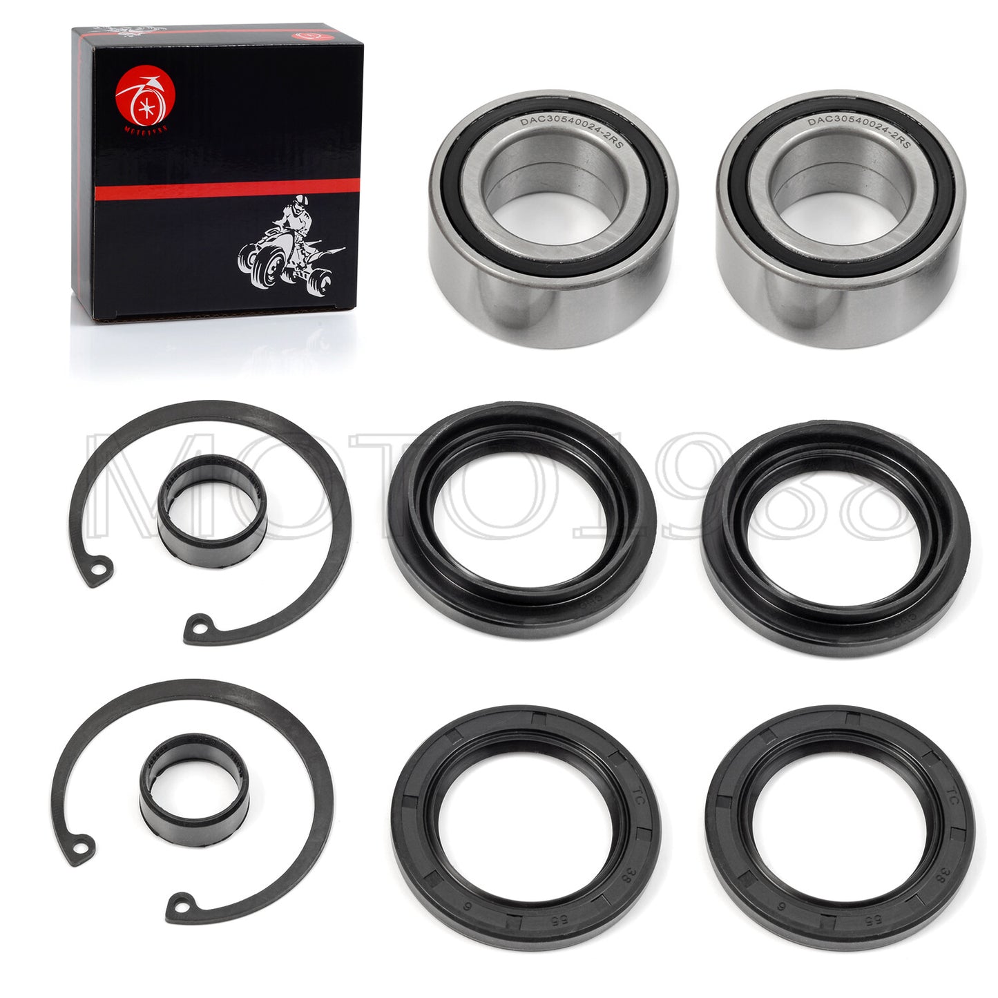 Front Wheel Bearing & Seals for Honda Foreman Rubicon 400 450 500 Rincon 650 680 (2000–2023)