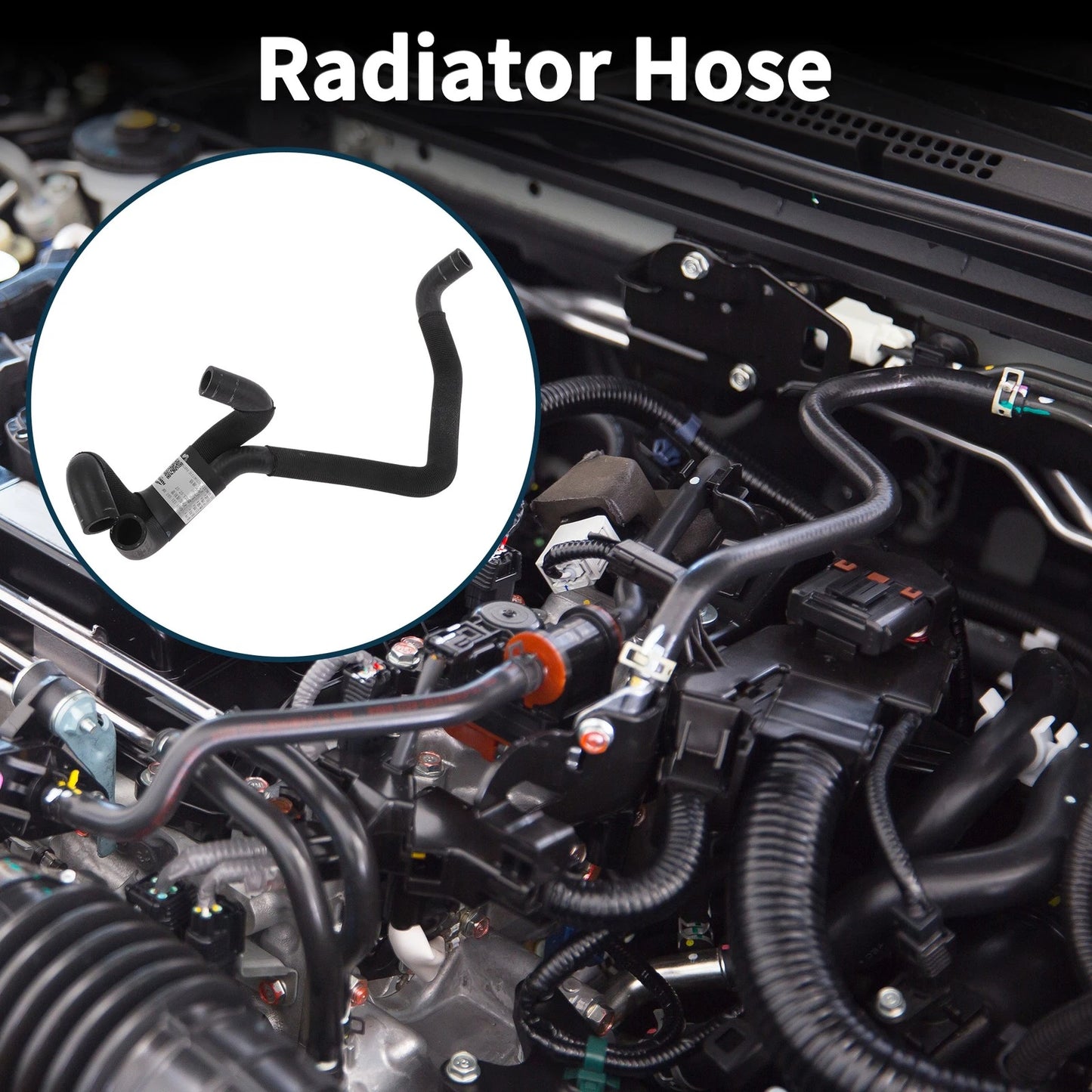 Radiator Hose Coolant Pipe for Audi A6 2.0L (2012–2015) No. 06H121057AM Rubber Black