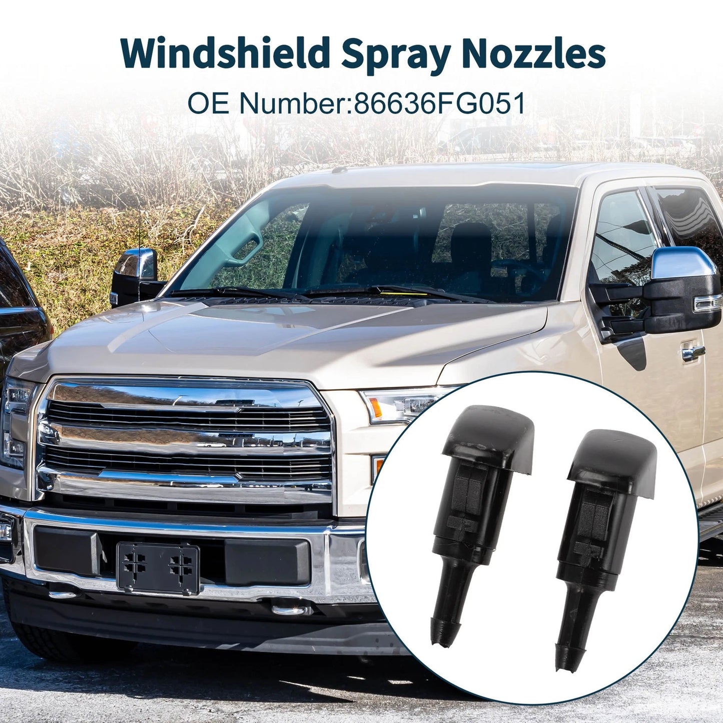 Windshield Washer Nozzle with Gasket
