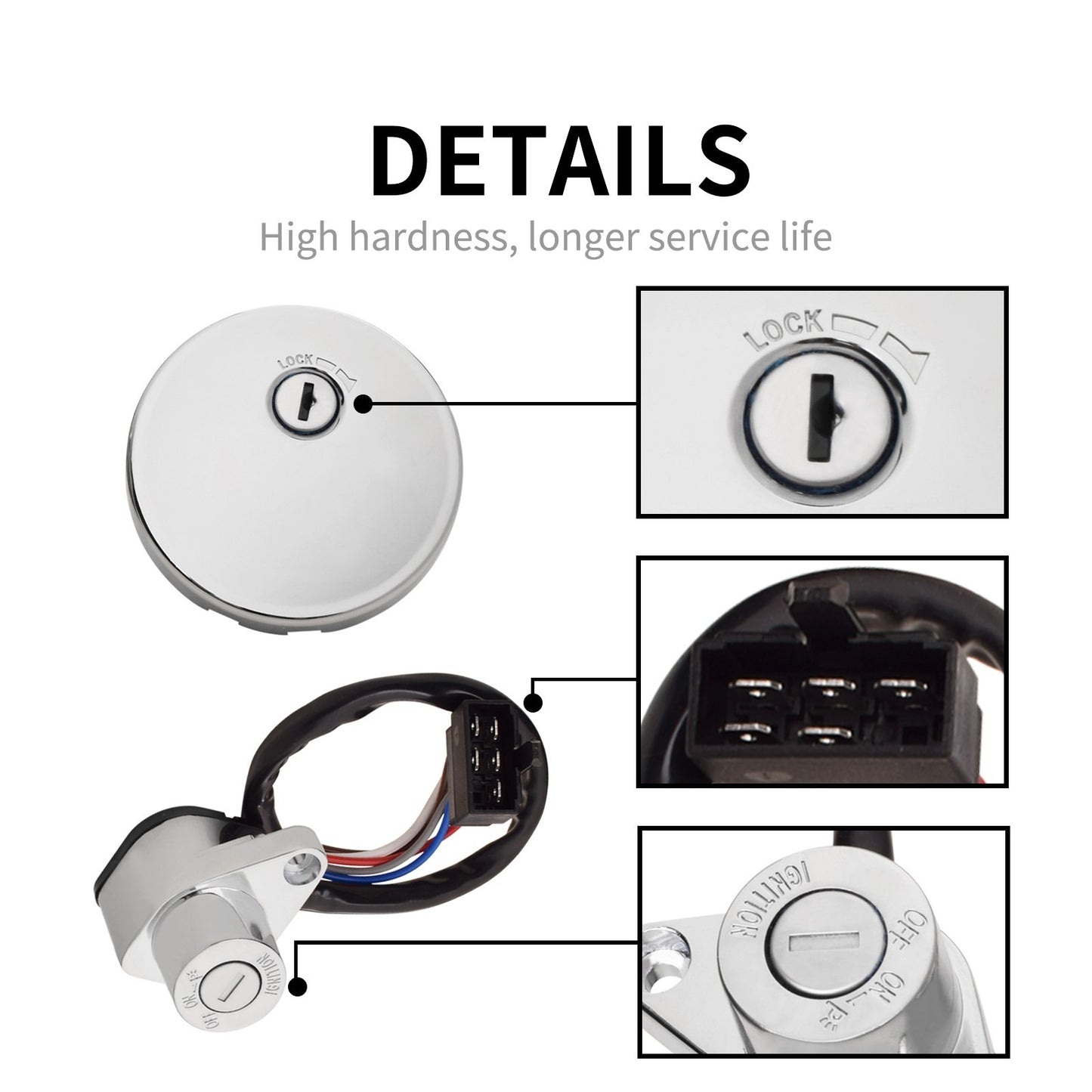 Ignition Switch and Fuel Gas Cap Key Set for Kawasaki EN500 Vulcan 500 (2001–2009)