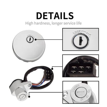Ignition Switch and Fuel Gas Cap Key Set for Kawasaki EN500 Vulcan 500 (2001–2009)