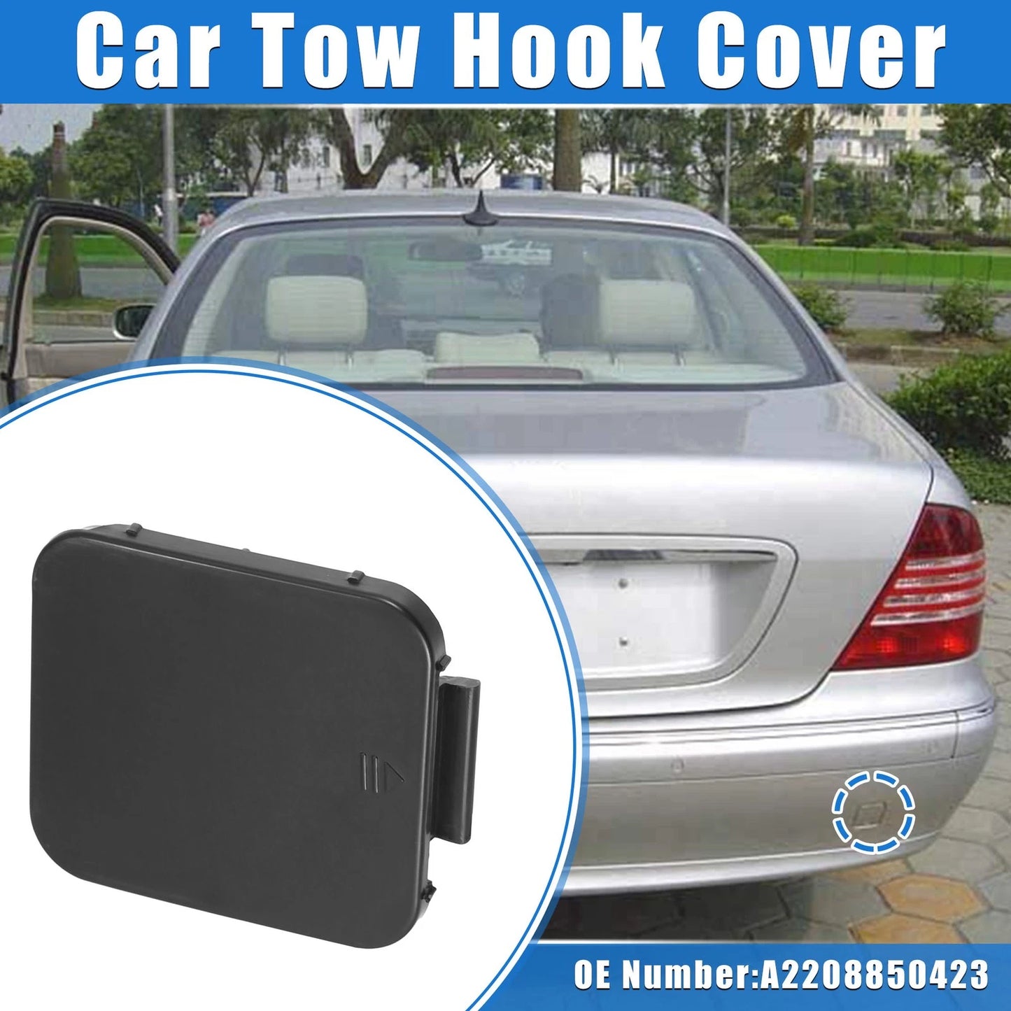 Tow Hook Eye Hole Cover Cap for Mercedes-Benz W220 S500 (2003–2005)