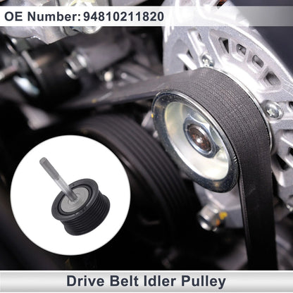 Drive Belt Idler Pulley for Porsche Cayenne (2008-2015) Black 1 x Piece