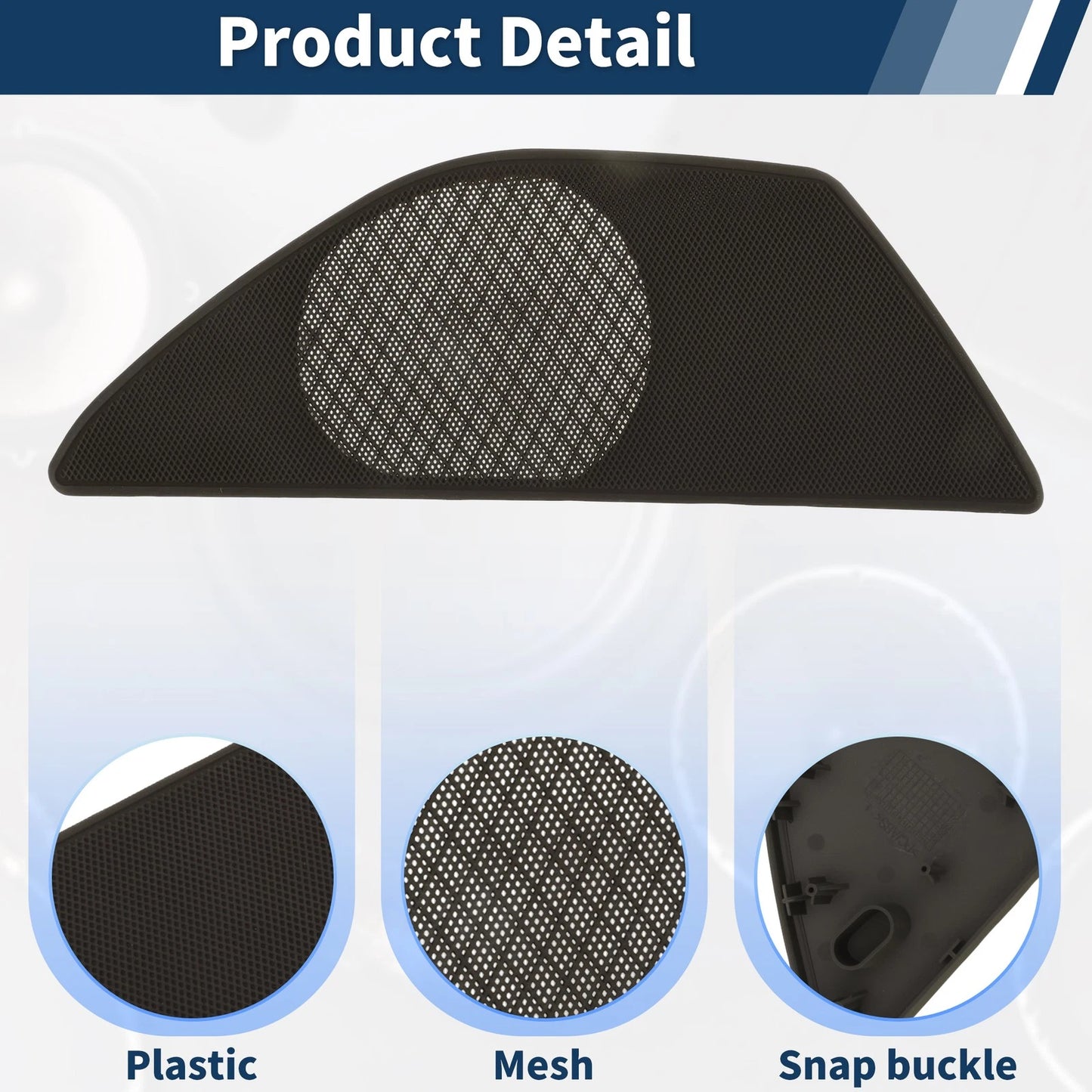 Speaker Grills Cover for BMW 5 Series (2010–2017) Left Door Plastic Mocha