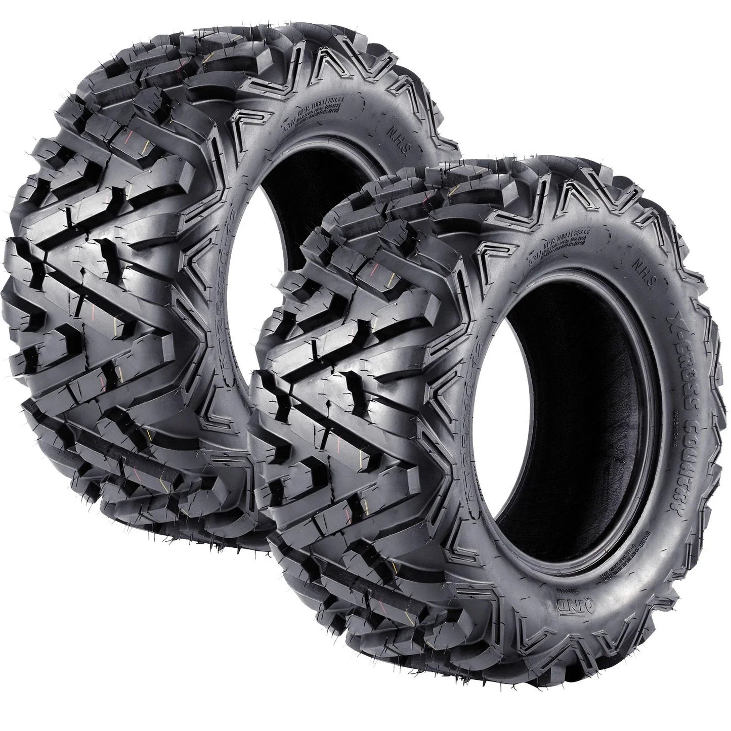 QIND Rear 25x10-12 Tyres for ATV, Mower, Buggy, Go Kart