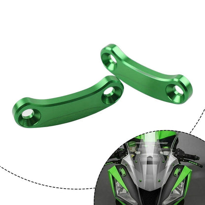 Set of 2 Rearview Mirror Block Off Base Plates for Kawasaki ZX-10R (2016–2021), ZX6R (2019–2021)