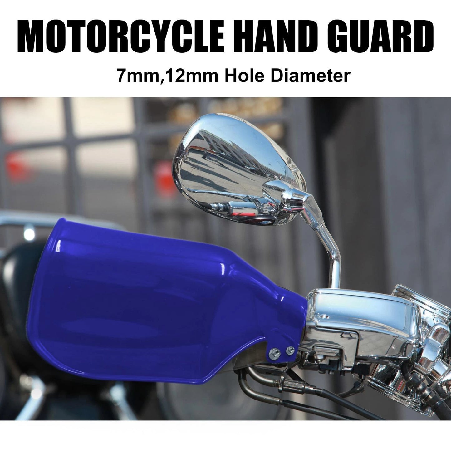 Pair Blue Plastic Hand Guards for Yamaha Motorcycle
