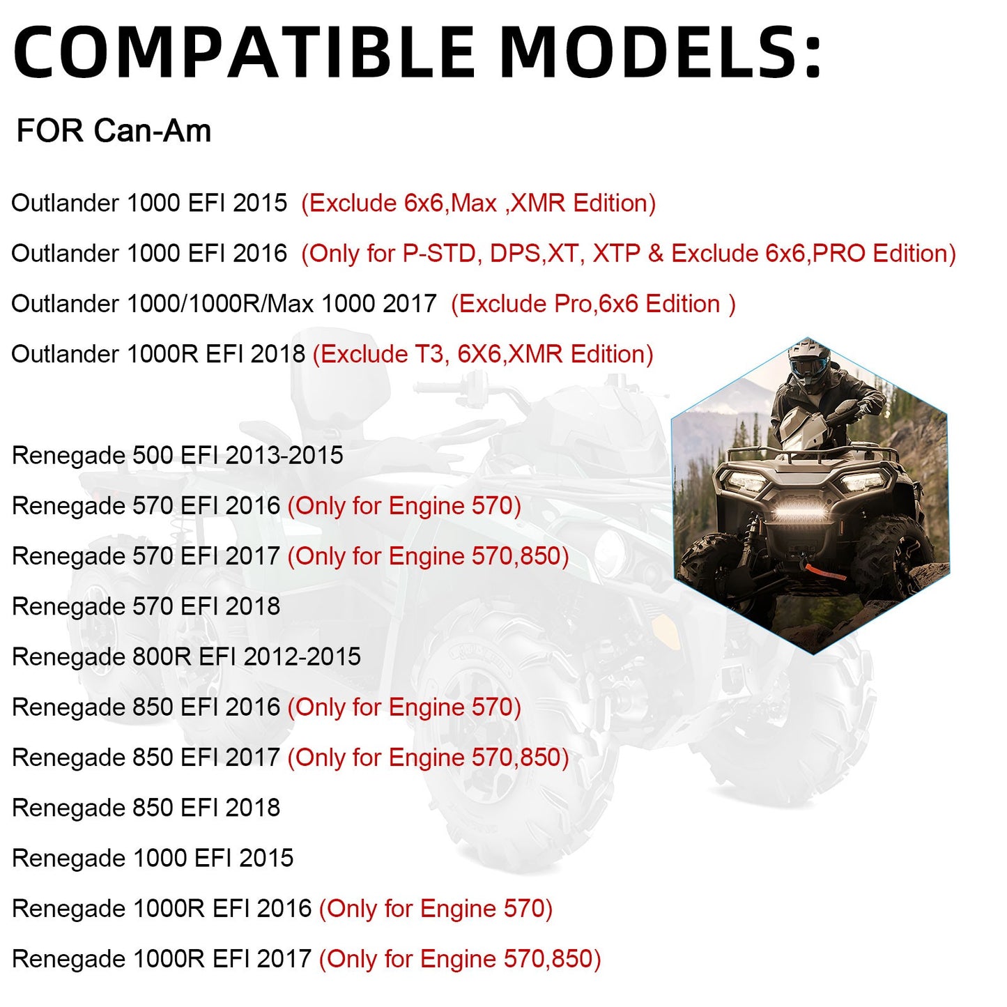 Rear Propeller Drive Shaft for Can-Am Renegade 800R 2013–2014, 850 2016–2018