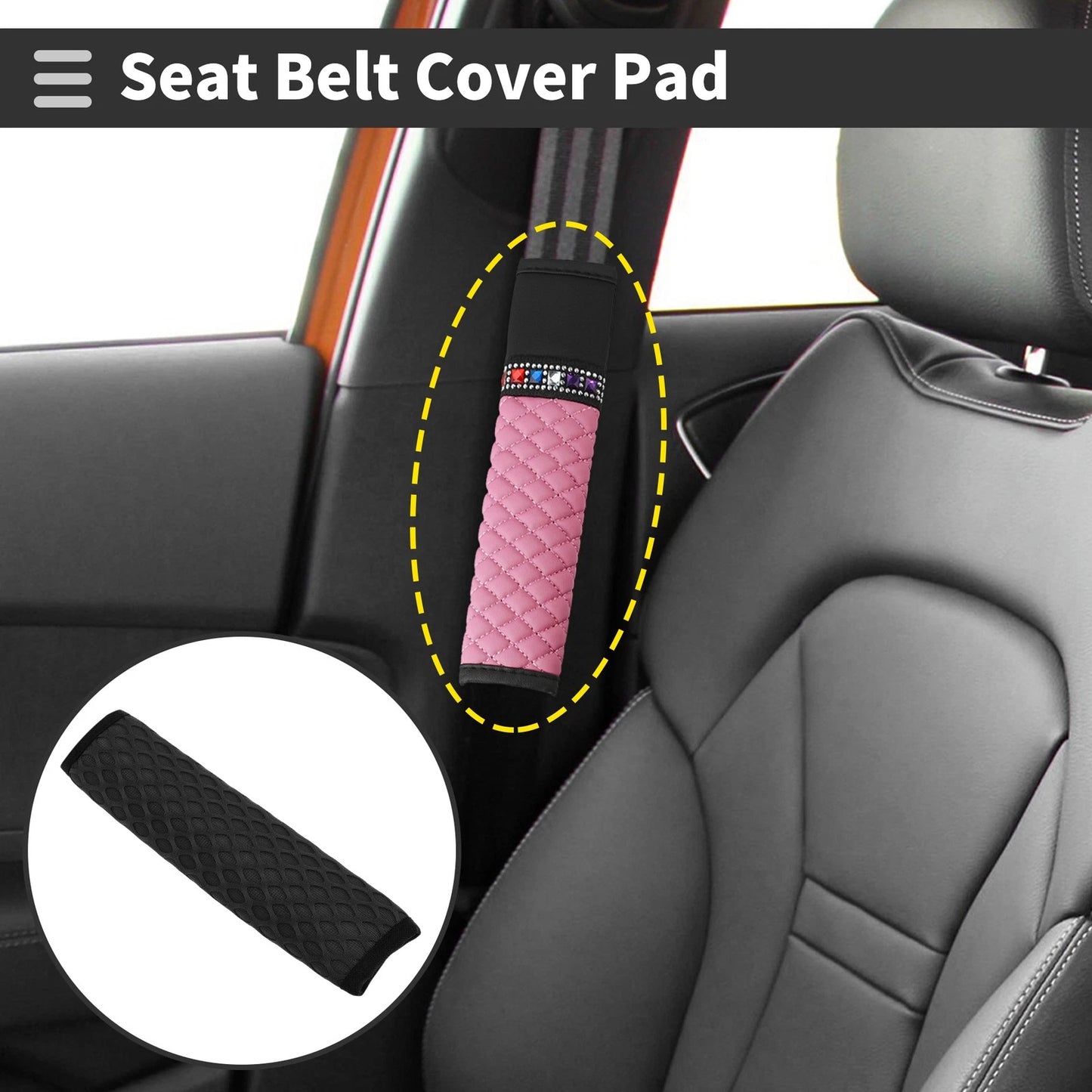 Seat Belt Cover Pad for Universal Fit (23cm)