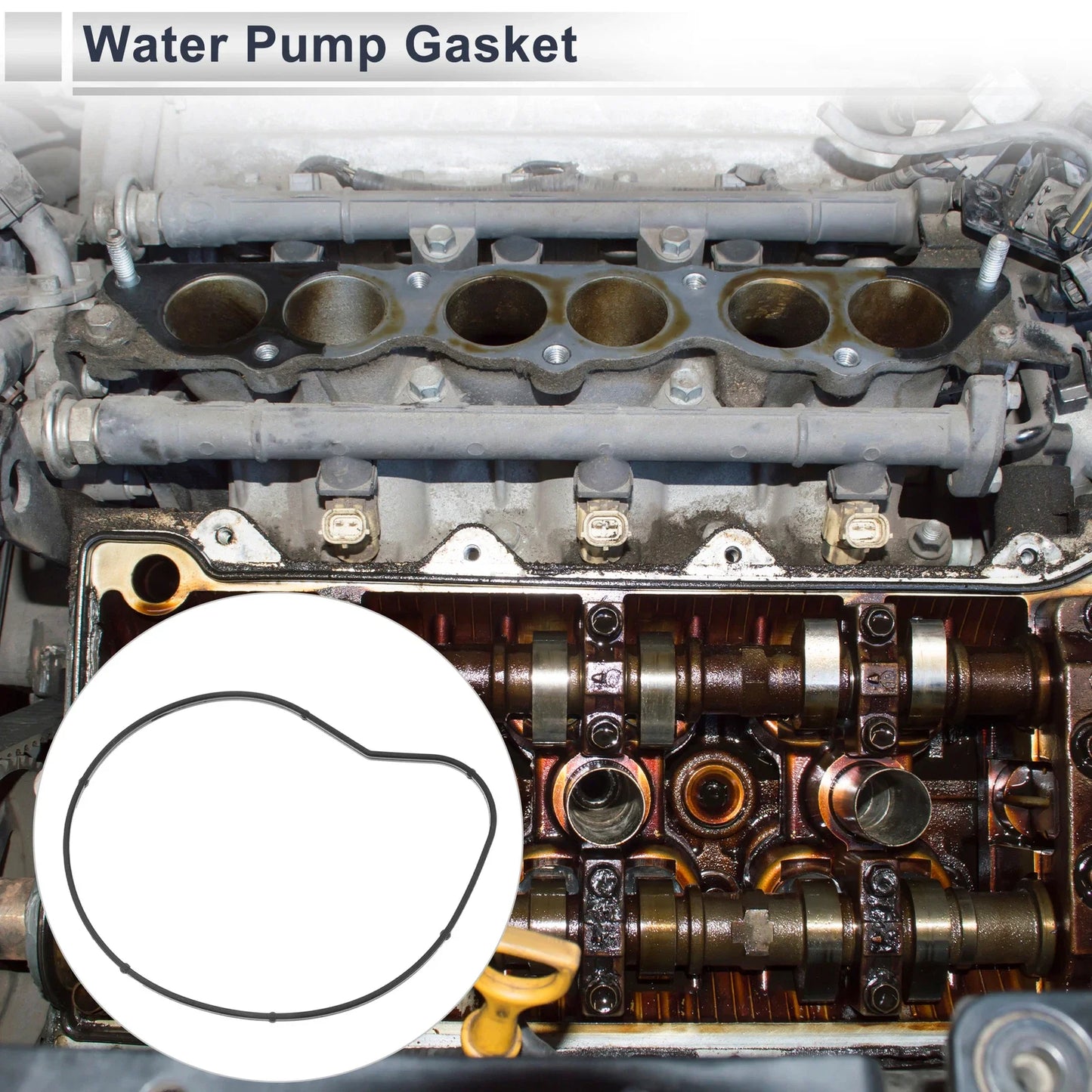 Water Pump Gasket for BMW 550i Base Rubber 1Pc Engine (2006 - 2010)
