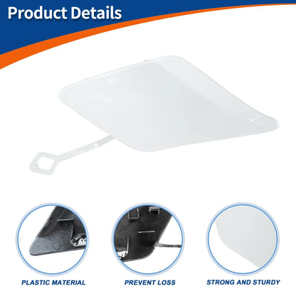 Front Bumper Tow Hook Cap for Mercedes-Benz C250 C350 (2012-2015) White