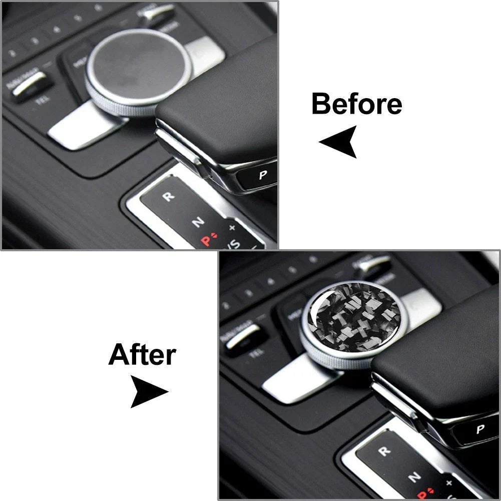 Center Console Multimedia Knob Cover Trim for Audi A4 A5 S4 S5 RS4 RS5 (2016-2023)