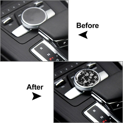 Center Console Multimedia Knob Cover Trim for Audi A4 A5 S4 S5 RS4 RS5 (2016-2023)