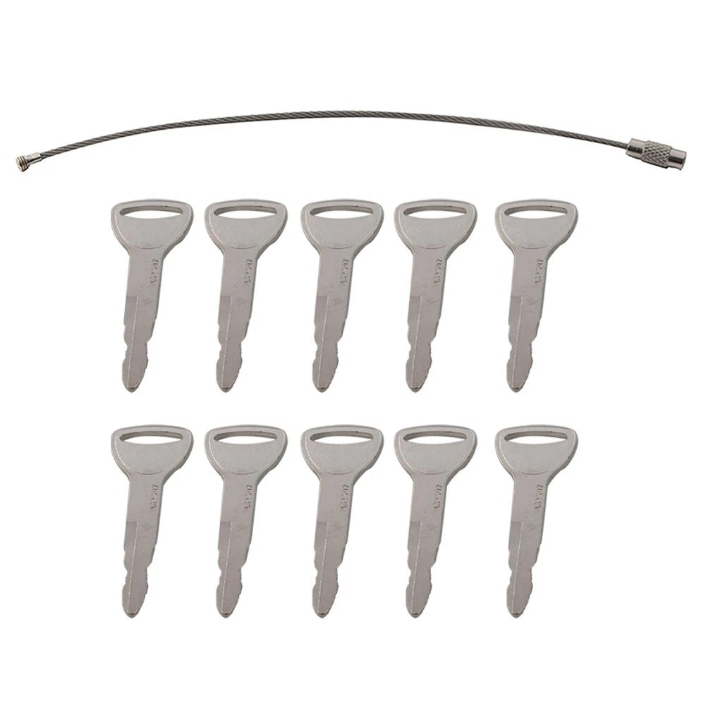 Set of 10 Ignition Keys for Toyota Forklift (57591-23330-71, 162597, A62597)