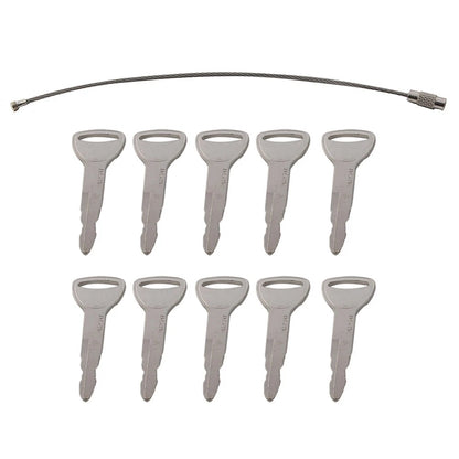 Set of 10 Ignition Keys for Toyota Forklift (57591-23330-71, 162597, A62597)