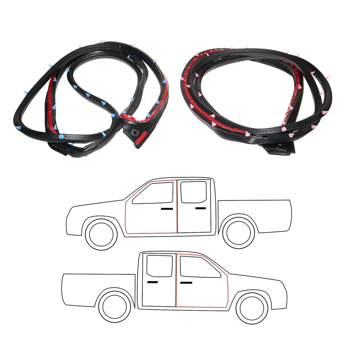 Front Door Weatherstrip Pair for Toyota Vios (2002–2013)
