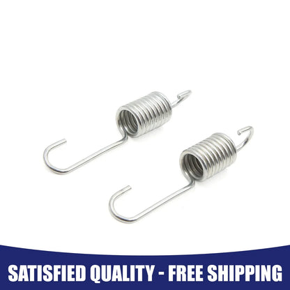 2 x 8cm Silver Tone Motorcycle Brake Pedal Return Springs for CG125