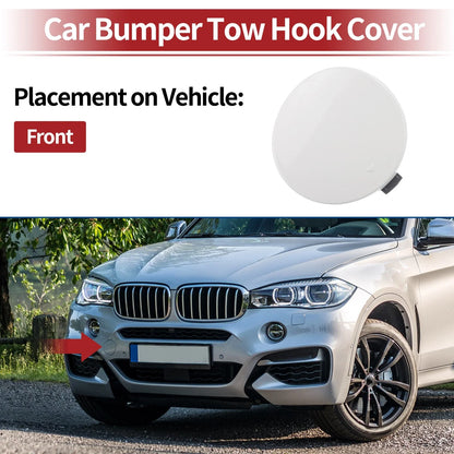 Front Bumper Tow Hook Cover for BMW X6 F16 M White (2015-2019)