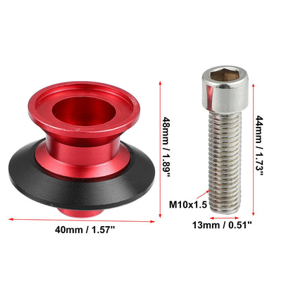 1 Pair M10x1.5 Red Aluminum Alloy Swing Arm Spools for Kawasaki