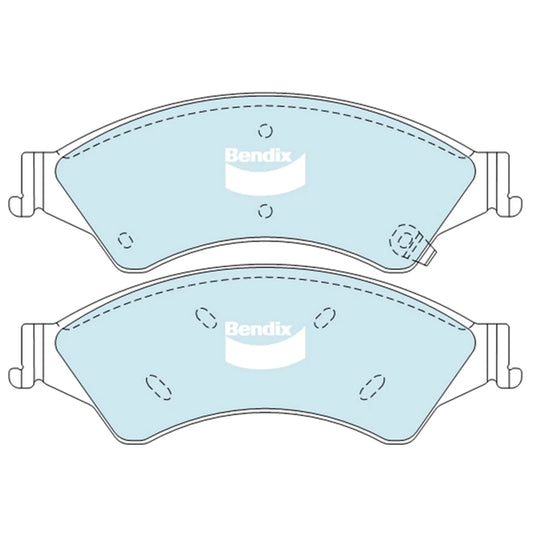 Set of 4 Bendix Front Disc Brake Pads for Ford Ranger (2011–2019)