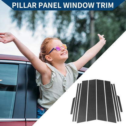 10X Car Pillar Window Trim Cover for Toyota RAV4 (2019–2023) Black Carbon Fiber