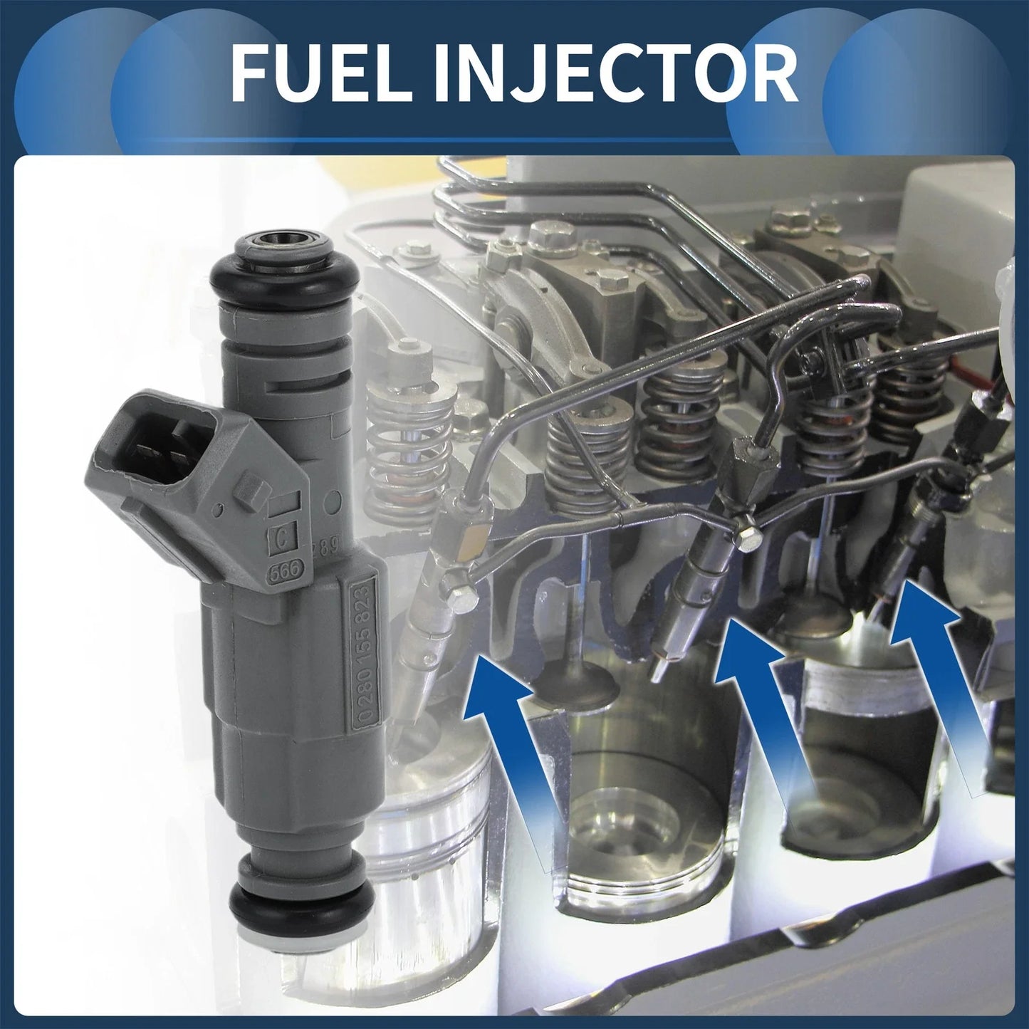 Fuel Injector 4.4L 8 Pcs for BMW 540i Base (1999 - 2003)