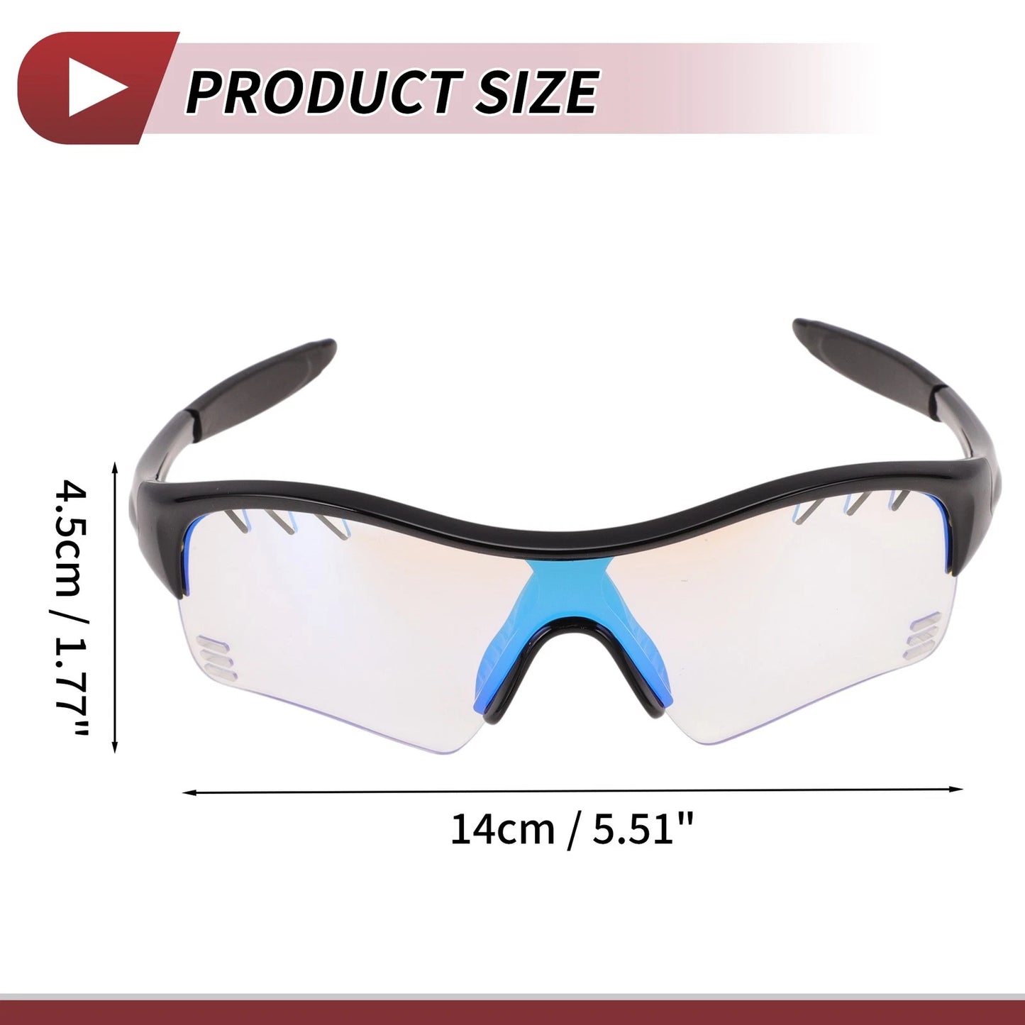 Set of 1 Motorcycle Riding Goggles for Universal Fit (Light Blue Lens)