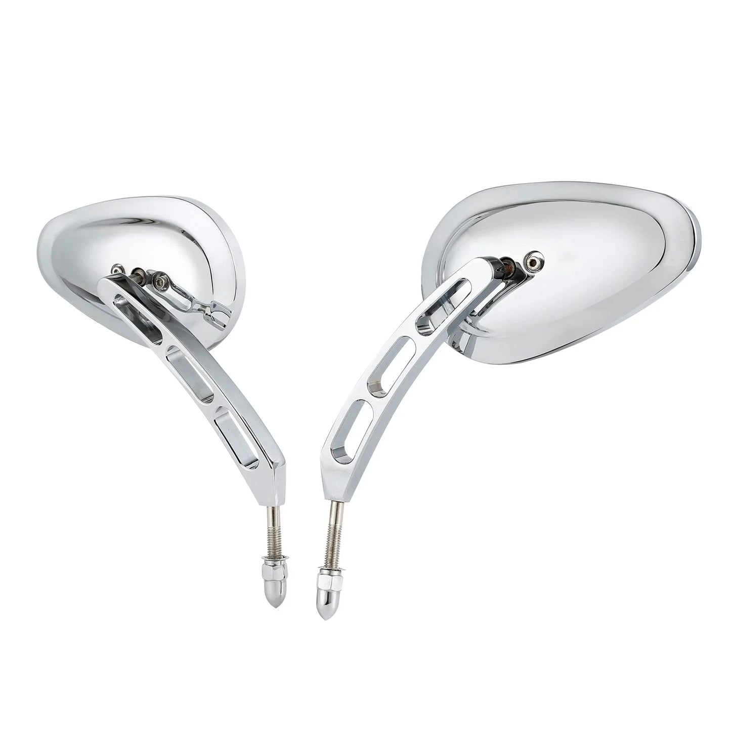 8mm Chrome Rearview Mirrors for Harley Touring Sportster 883 1200 Dyna (2004-2023)