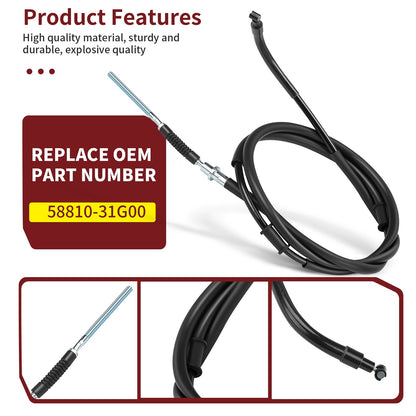 Rear Parking Brake Cable for Suzuki King Quad 450/700 (2005–2010)