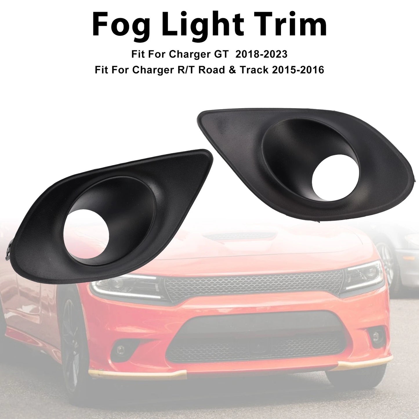 Set of 2 Fog Light Covers for Dodge Charger (2015–2022) 68280428AA