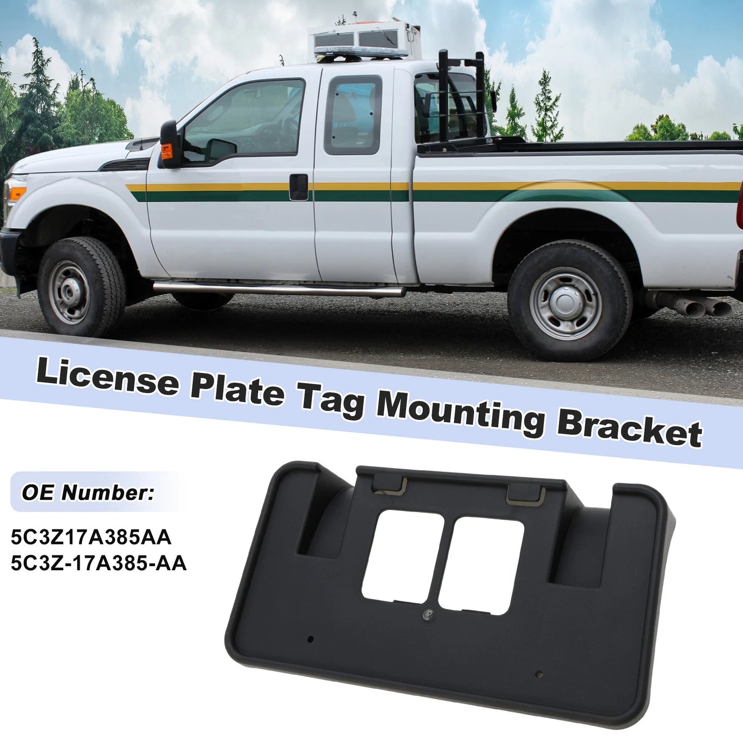 Front License Plate Mounting Bracket for Ford Super Duty F250 F350 F450 (2005–2007)