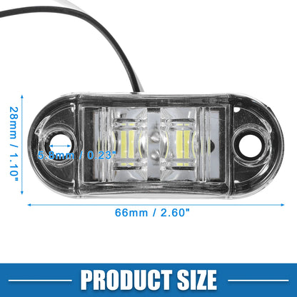 Set of 8 LED Front Rear Side Marker Lights for Truck Camper Lorry RV