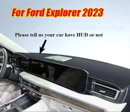Black Leather Dash Cover Pad for Ford Explorer (2023–2023)