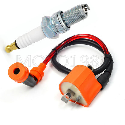 Ignition Coil & Spark Plug for Yamaha Grizzly 400 450 (2007–2014)