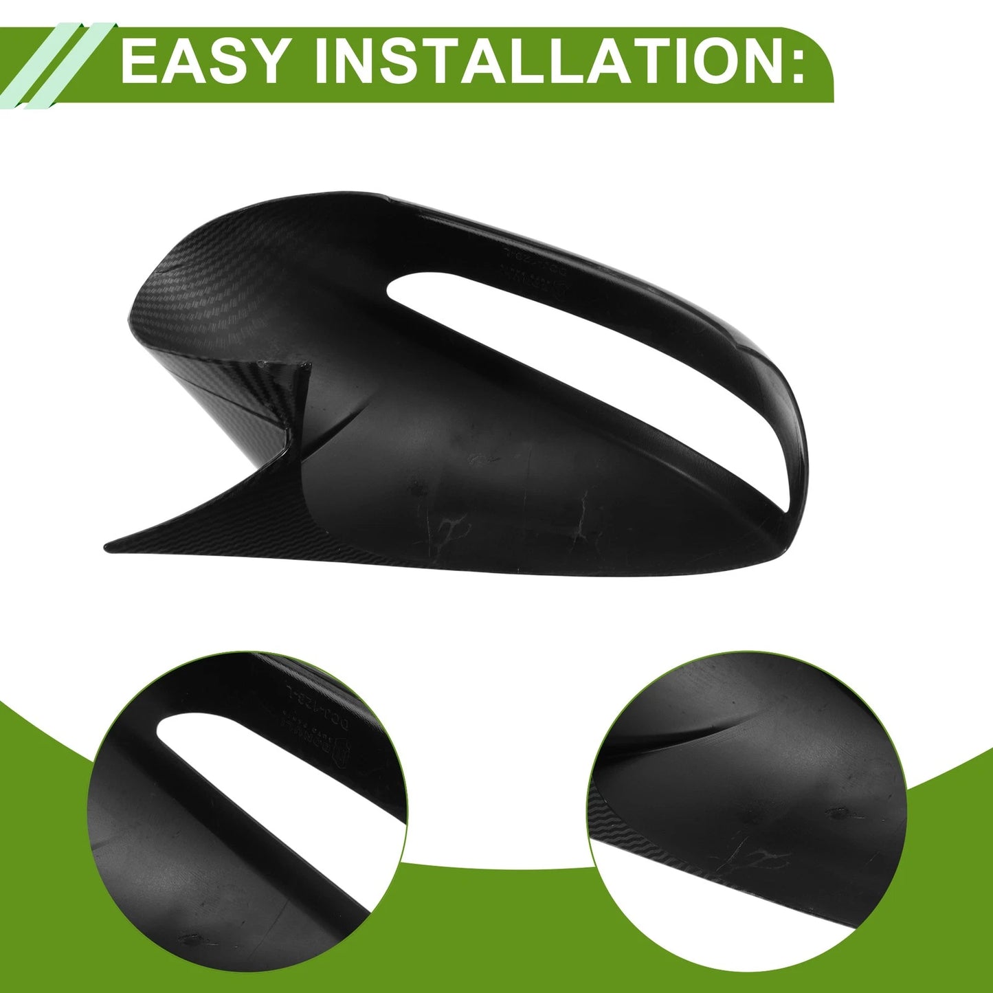 1 Pair Side Mirror Cover Caps for Hyundai Sonata (2011–2014) Black