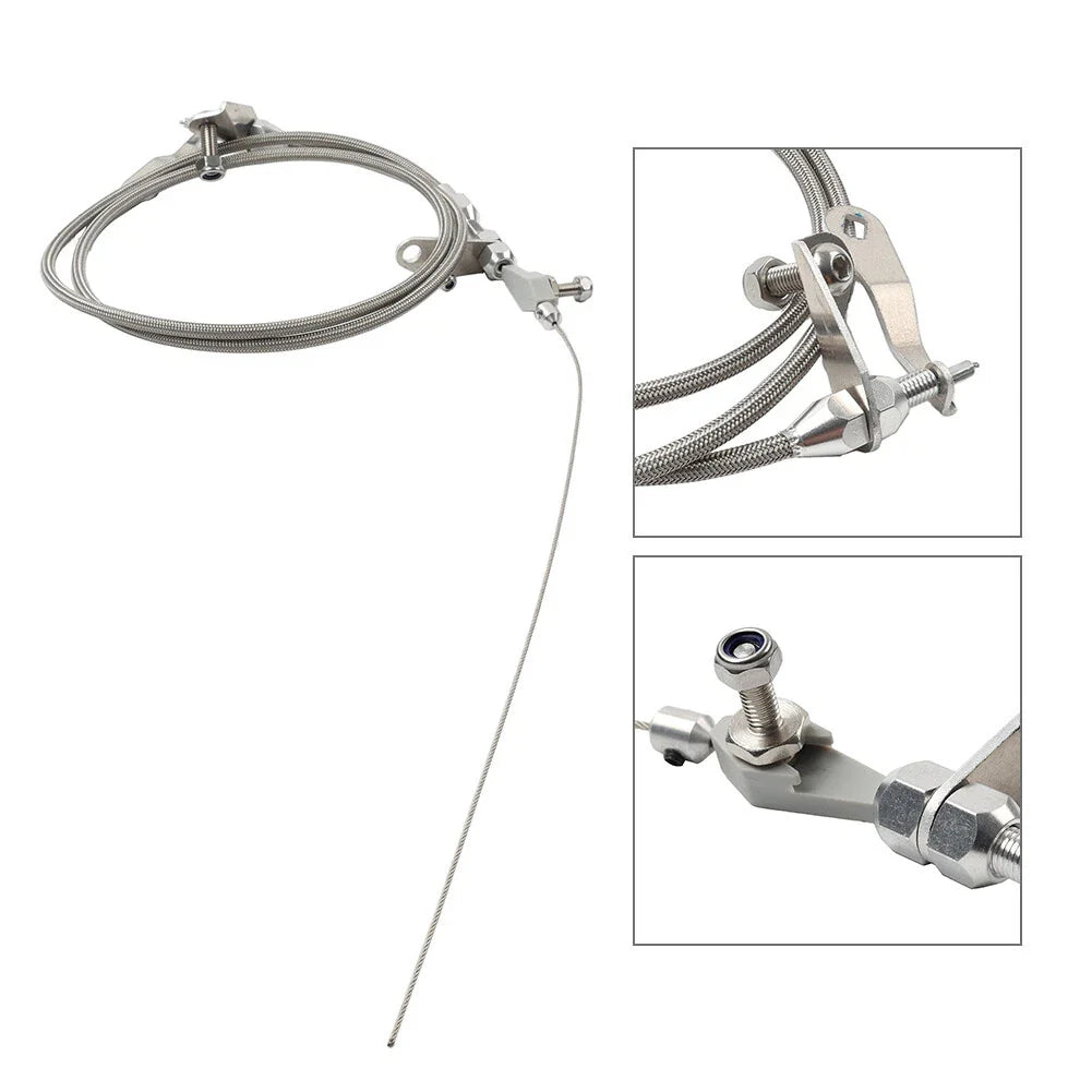 Stainless Steel Braided Kick Down Detent Cable for Ford C6 Transmission