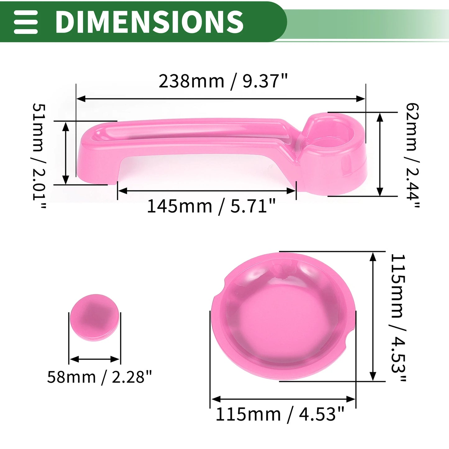 Set of 2 Exterior Door Handle Covers for Jeep Wrangler JK (2007–2017) ABS Pink