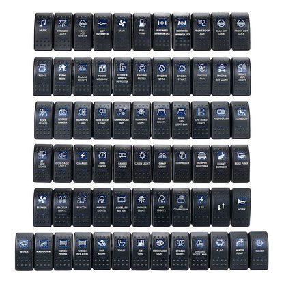 Rocker Switch 12-24V ON-OFF LED Light Latching for Car Van Boat Marine Dash