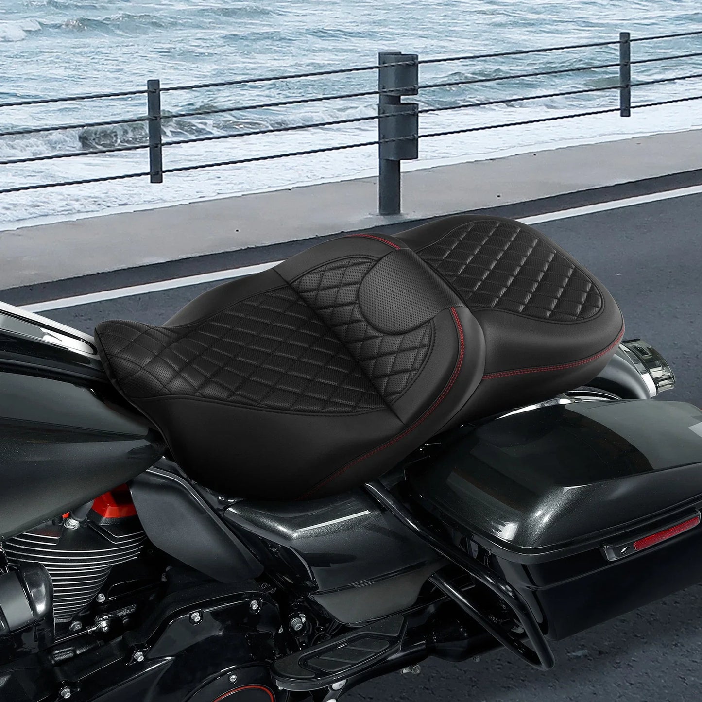 Seat Front Rear Driver Passenger Fit For Harley Electra Glide (2009-2023)