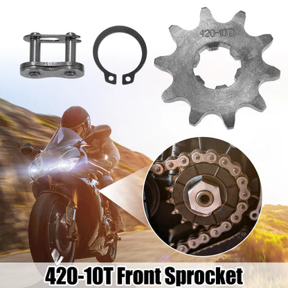 Set of 1 Front Engine Sprocket 420 10T 17mm for Dirt Bike Mini Bike