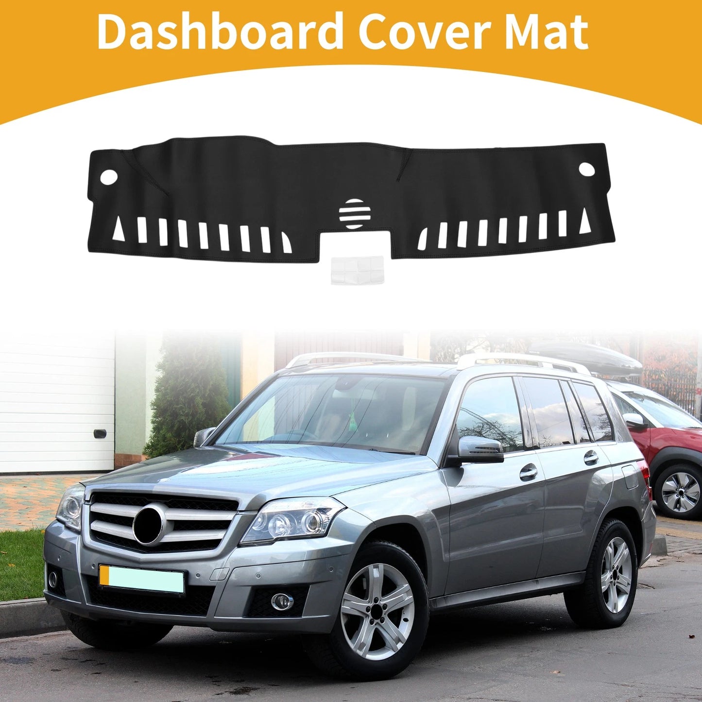 Dashboard Cover for Mercedes-Benz GLK (2012–2015) Black Anti-Slip